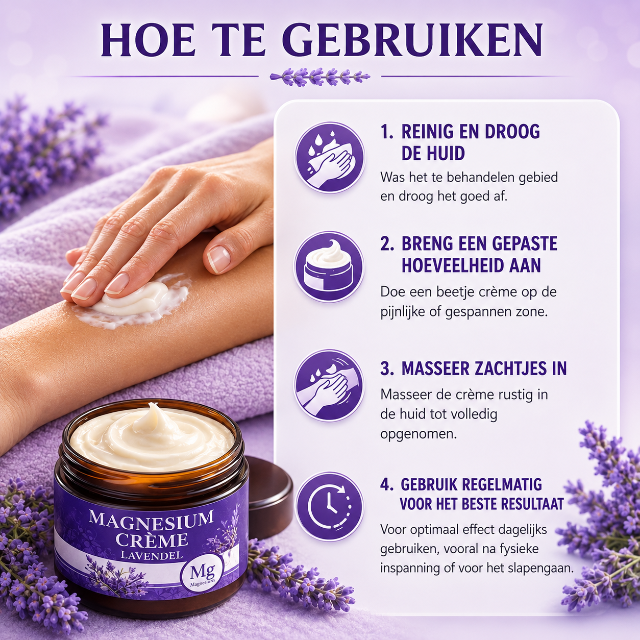 Magnesium Ontspanningscrème – Lavendel